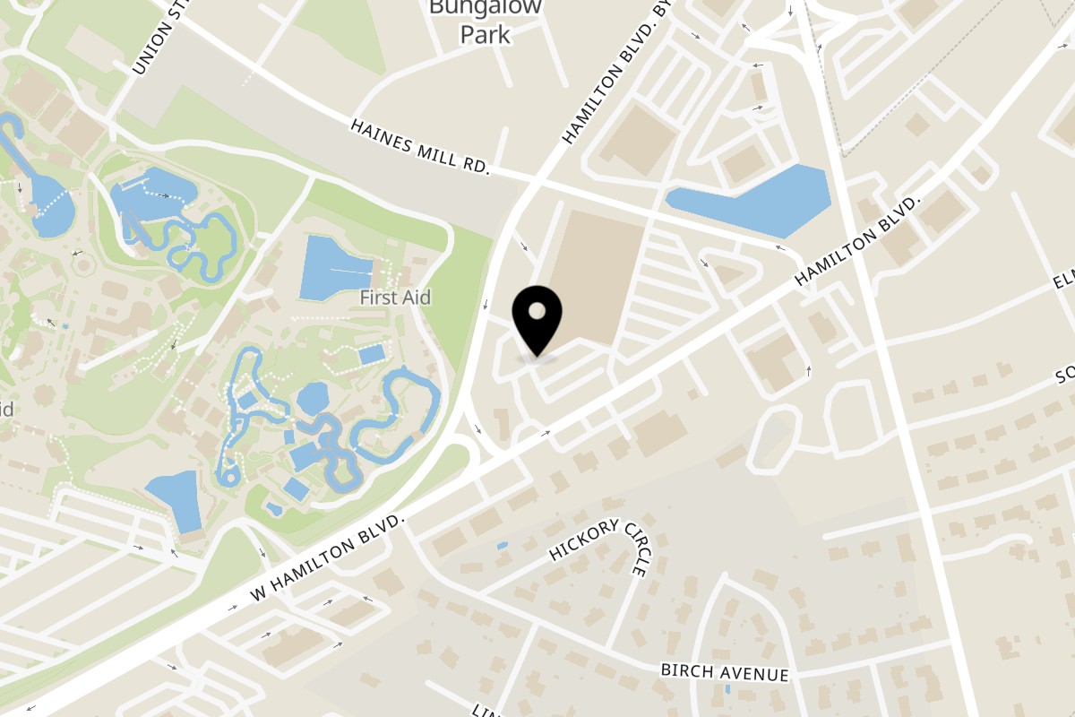 Map showing the location of Cumin N Eat Allentown on 3333 Hamilton Boulevard in Allentown