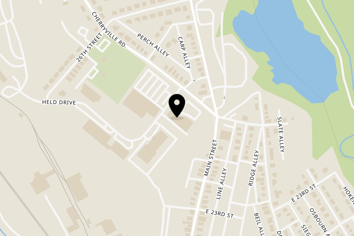 Map showing the location of Cumin N Eat Northampton on 2418 Cherryville Road in Northampton
